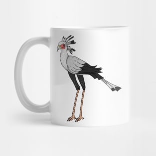 Secretary bird cartoon illustration Mug